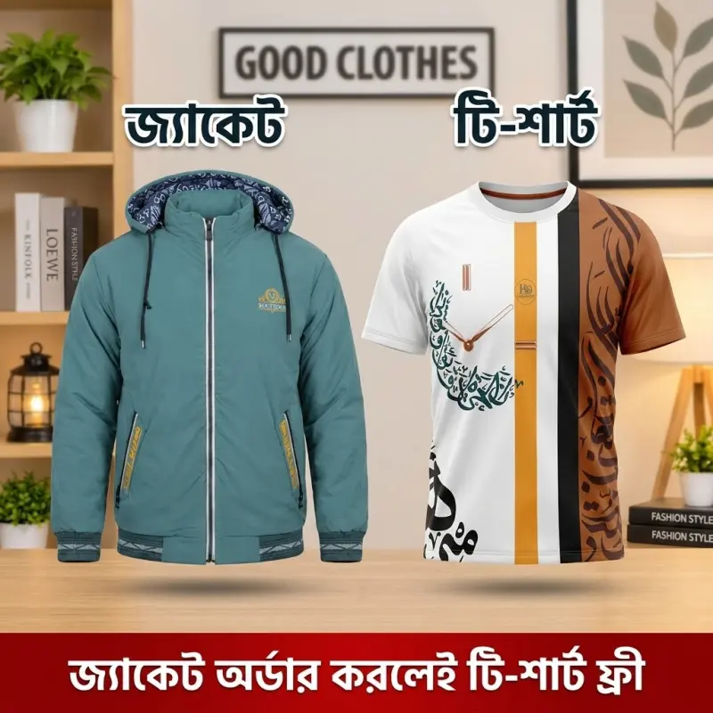 জ্যাকেট টি শার্ট কম্বো এস